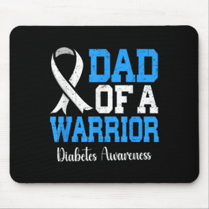 Vader van een T1D Warrior Diabetes Awareness Blue Muismat