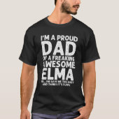Vader van ELMA Gift Vaderdag Grappig Gepersonalise T-shirt (Voorkant)