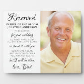 Vader van Groom Photo Heaven Memorial Wedding Fotoplaat (Voorkant)