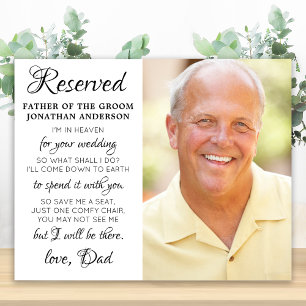 Vader van Groom Photo Heaven Memorial Wedding Poster