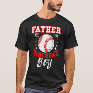Vader van het Baseball-thema van Birthday Boy Bday T-shirt