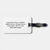 Vader van het Bride Custom Wedding Modern Monogram Bagagelabel (Achterkant horizontaal)