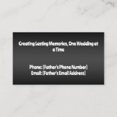 Vader van het bruidshuwelijk contactkaartje (Achterkant)
