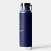 Vader van het groom Wedding Gift Cool Monogram Waterfles (Achterkant)