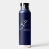 Vader van het groom Wedding Gift Cool Monogram Waterfles (Links)