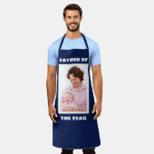 Vader van het Jaar Aangepaste Foto Papa Schort (Gedragen)