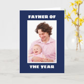 Vader van het Jaar Gepersonaliseerde Foto Papa Kaart (Gele Bloem)