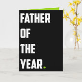 Vader van het jaar grappig kaart (Gele Bloem)