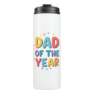 Vader van het jaar - Grappig Vaderdag cadeau Thermosbeker