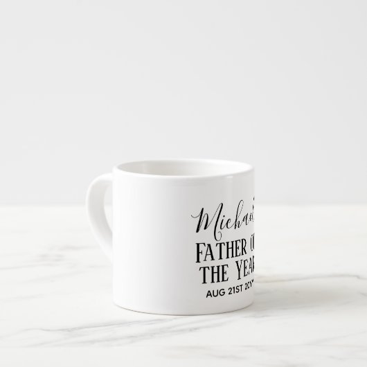 Vader van het JAAR PAPA Echtgenoot Man AANGEPASTE  Espresso Kop (Voorkant links)