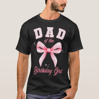 Vader van het jarige meisje Roze bloemmotief toile T-shirt