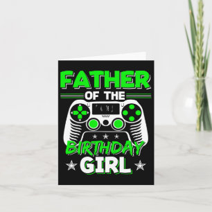 Vader van het verjaardagsmeisje videogame verjaard kaart