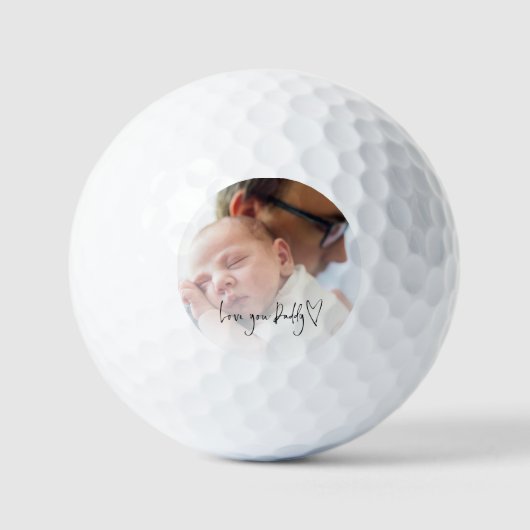 Vader van je vader Modern script Aangepaste foto v Golfballen (Voorkant)