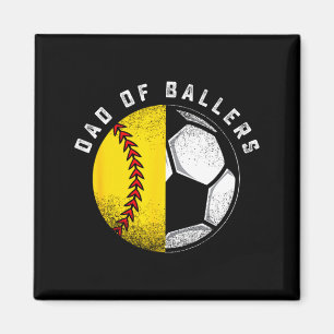 Vader Van Llers Vader Zoon Softll Voetballer Coach Magneet