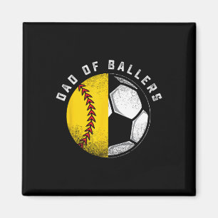 Vader Van Llers Vader Zoon Softll Voetballer Coach Magneet