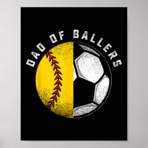 Vader Van Llers Vader Zoon Softll Voetballer Coach Poster