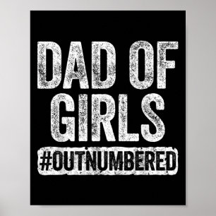 Vader Van Meisjes Overstelpt Shirt Mannen Papa Vad Poster