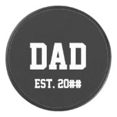 Vader Vast Jaar zwart en wit Hockey Puck (Voorkant)