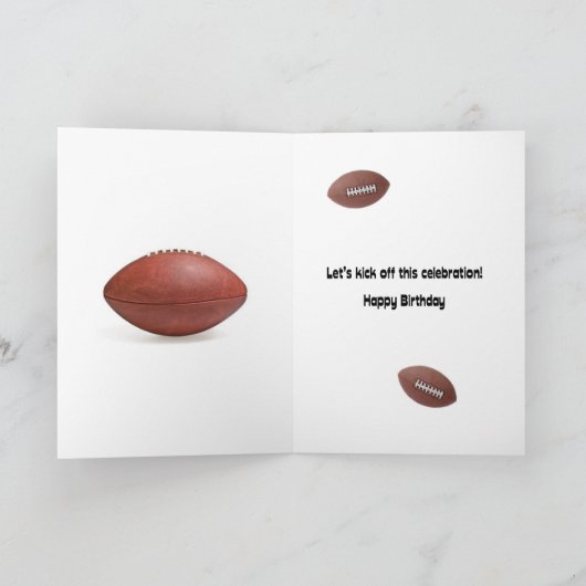 Vader verjaardag, echt slechte footballs grappen kaart (Binnen)