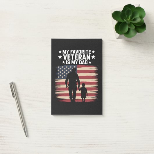 Vader Veterans Day Papa Trots Post-it® Notes (Kantoor)