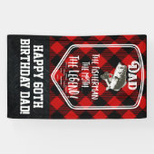 Vader Vist de verjaardag van pap en de mythe Legen Spandoek (Horizontaal)