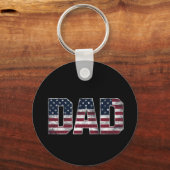  Vader Vlag VS ,Amerikaanse Daddy Vaderdag Sleutelhanger (Voorkant)