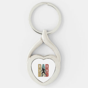 Vader Voetbal Vintage Gravure Vector Design_1 Sleutelhanger