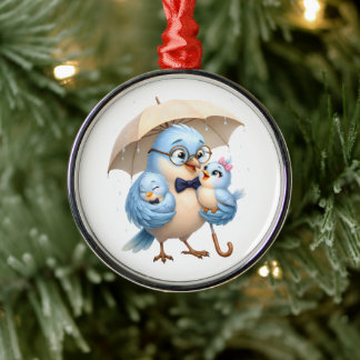 Vader Vogel Ornament Familie Liefde Cadeau