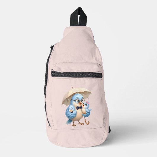 Vader Vogel Schoudertas Sling Bag (Voorkant)