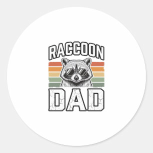 Vader Wasbeer Vintage Gravure Retro Vector Design_ Ronde Sticker