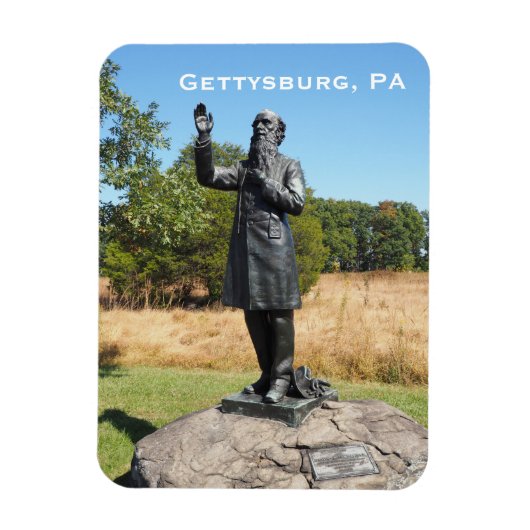 Vader William Corby standbeeld in Gettysburg PA Magneet (Verticaal)