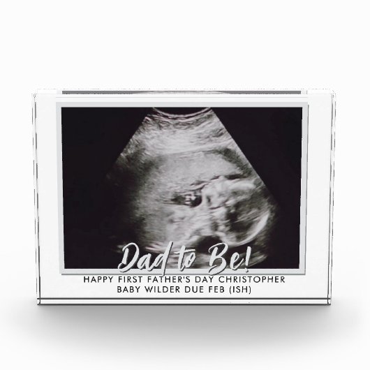 Vader wordt 1e Vaderdag echografie fotoblok (Voorkant)