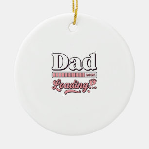 Vader wordt geladen 2025 Baby Aankondiging Vintage Keramisch Ornament