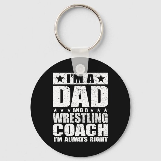 Vader Wrestling Coach Coaches Vaderdag Shirten GIF Sleutelhanger (Voorkant)