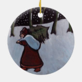 (Vader xmas Ornament) Keramisch Ornament (Achterkant)