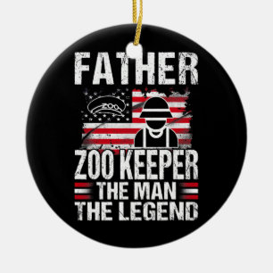Vader Zoo Keeper het Man de Legende Retro VS Keramisch Ornament