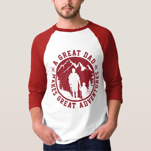 Vader & Zoon Avontuur | VADERDAG | Rood T-shirt (Voorkant)