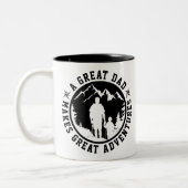 Vader & Zoon Avontuur | VADERDAG | Wit Tweekleurige Koffiemok (Links)