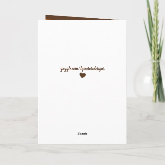 Vader & zoon beste vrienden bruin en oranje kaart (Achterkant)