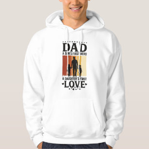 Vader Zoon Eerste Held Dochter Eerste Liefde Vinta Hoodie