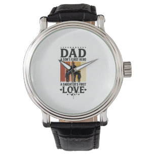 Vader Zoon Eerste Held Dochter Eerste Liefde Vinta Horloge