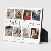 Vader Zoon Hart Script | Foto Grid Collage Fotoplaat (Zijkant)