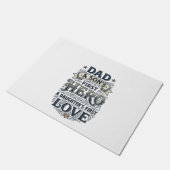 Vader Zoon Heldendochter Liefde Vintage Typografie Deurmat (Schuin)