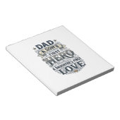 Vader Zoon Heldendochter Liefde Vintage Typografie Notitieblok (Schuin)