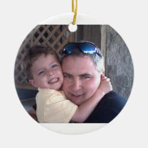 vader/zoon keramisch ornament