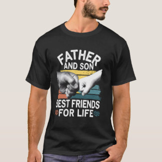 Vader Zoon Vuiststoot Vrienden Leven Vaderdag Gif T-shirt