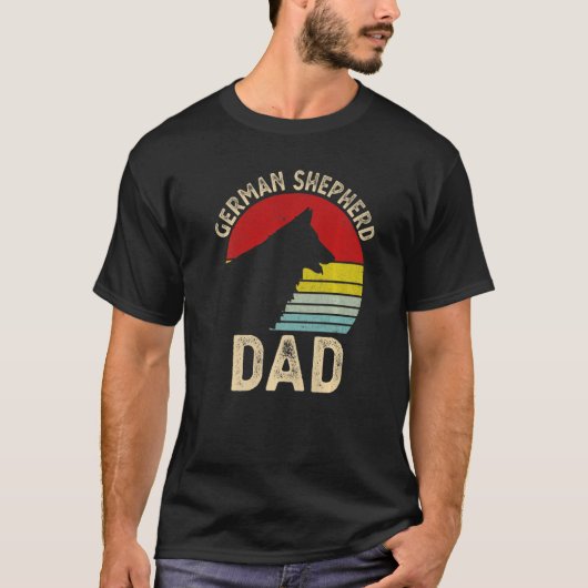 Vaderdag 1 van Shepherd Dad Dog T-shirt (Voorkant)