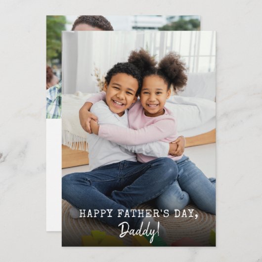 Vaderdag 2 Foto's Feestdagenkaart (Voorkant / Achterkant)