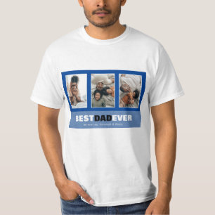 Vaderdag 3 Aangepaste T-shirt voor fotocollage