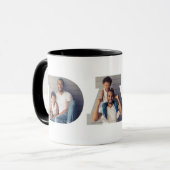 Vaderdag 3-Foto "Pap" Cutout Typografie Mok (Voorkant links)